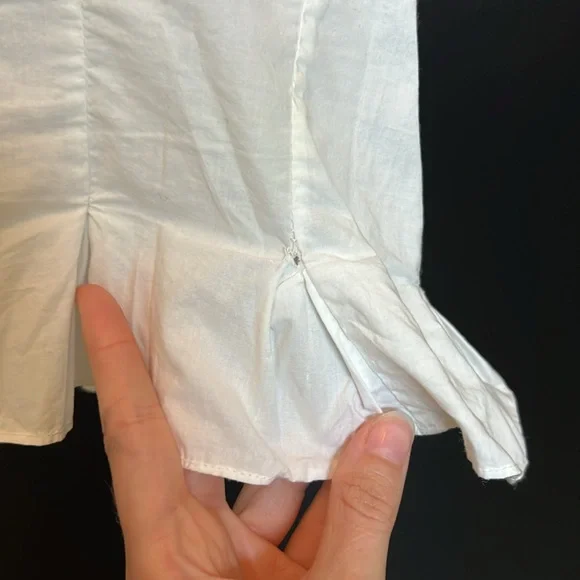 Doen Alana Broderie Anglaise Organic Cotton Top in Salt - Picture 6 of 8